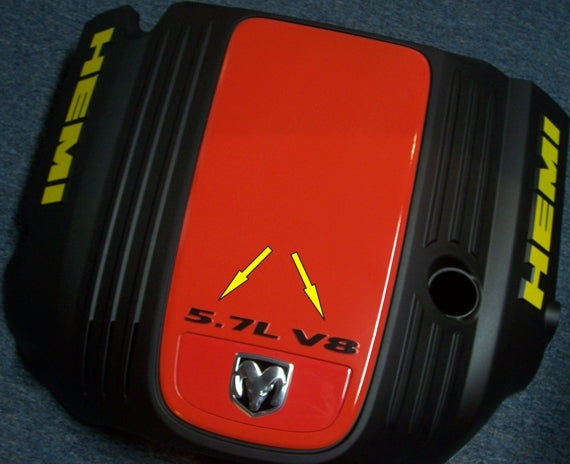 5.7L V8 Engine Cover Letter Overlays - Charger - 5.7LV8-EC-01-5.7LV8-EC-02-5.7LV8-EC-03-5.7LV8-EC-04-5.7LV8-EC-05-  DRIVEN - 4