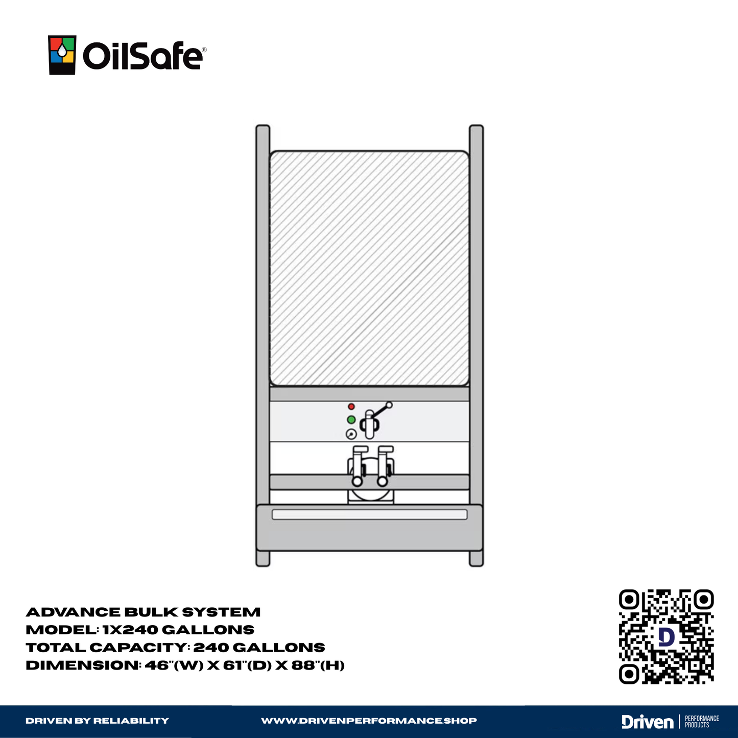 OilSafe | Advance Bulk System | Lubrication Management & Dispensing Stations - 1A0001-1A4000-1A0400-2A0800-3A0C00-  DRIVEN - 8