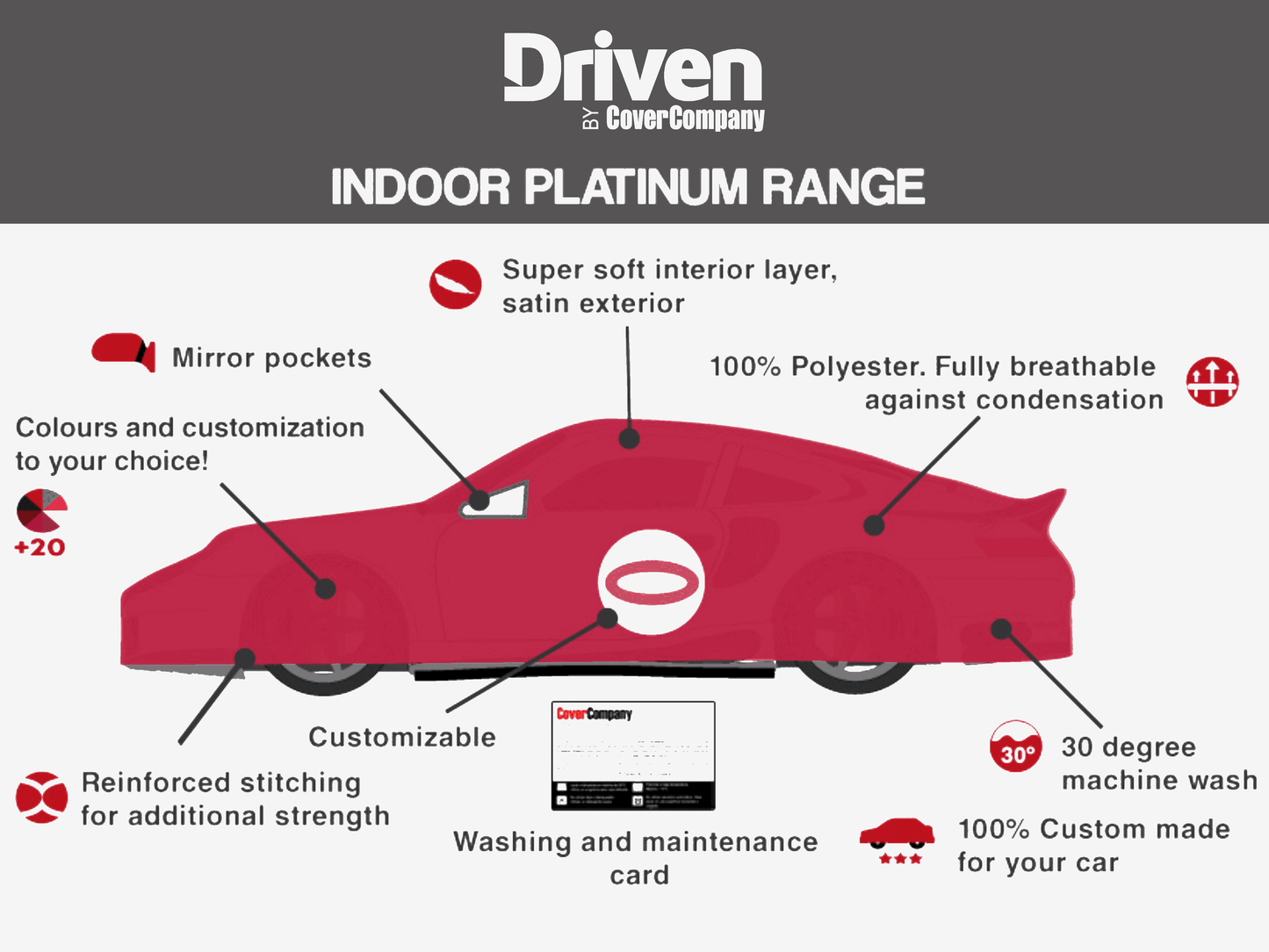 DRIVEN by Cover Company - Car Cover - Platinum Custom Fit - Interior