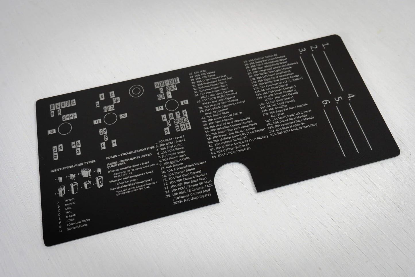 Acrylic Laser Series Fuse Box Lid Label Plate - 2021-2025 Bronco - 21BRONCOUNHDFUSE-LASER-21-21BRONCOUNHDFUSE-LASER-25-21BRONCOUNHDFUSE-LASER-SI21-21BRONCOUNHDFUSE-LASER-SI25-  DRIVEN - 4