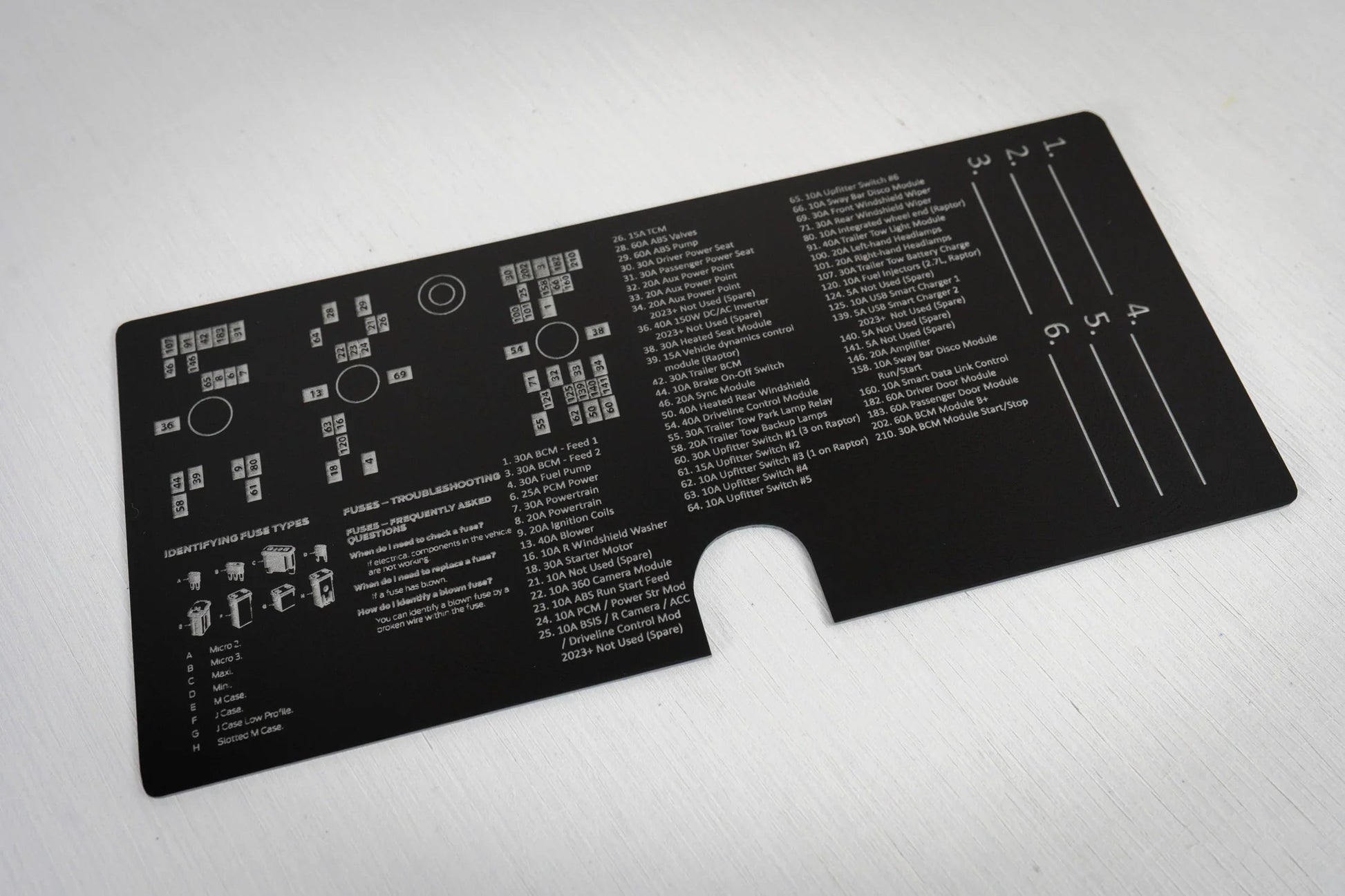 Acrylic Laser Series Fuse Box Lid Label Plate - 2021-2025 Bronco - 21BRONCOUNHDFUSE-LASER-21-21BRONCOUNHDFUSE-LASER-25-21BRONCOUNHDFUSE-LASER-SI21-21BRONCOUNHDFUSE-LASER-SI25-  DRIVEN - 4