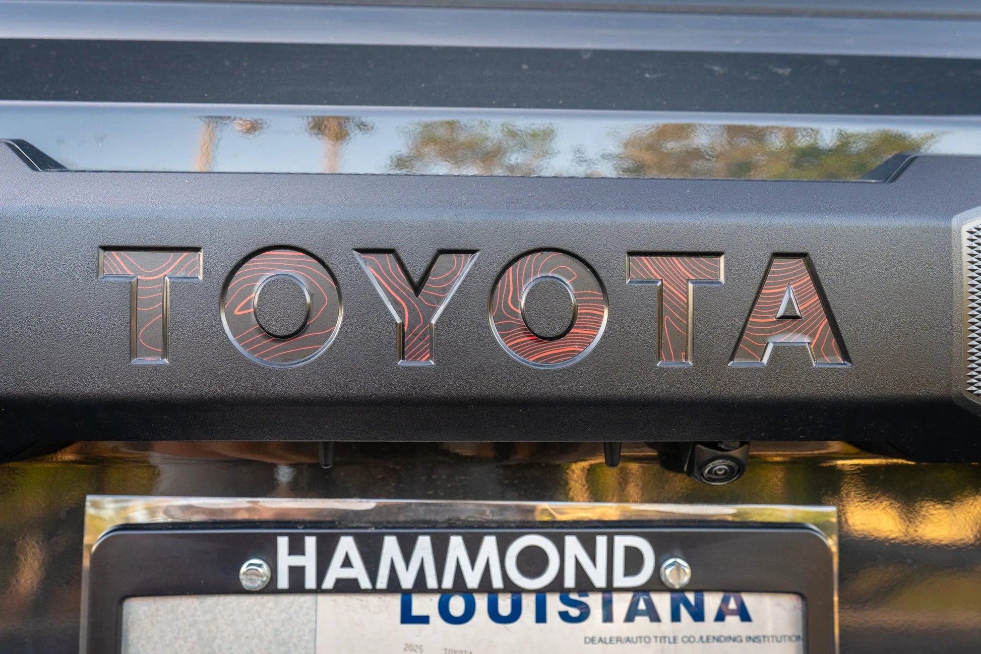 TOYOTA Topographic Rear Liftgate Emblem Inlays - 2025+ 4Runner - 254RUN-RT-TOYOTA-TPWH-254RUN-RT-TOYOTA-TPRACE-254RUN-RT-TOYOTA-TPHB-254RUN-RT-TOYOTA-TPVB-254RUN-RT-TOYOTA-TPAG-  DRIVEN - 3