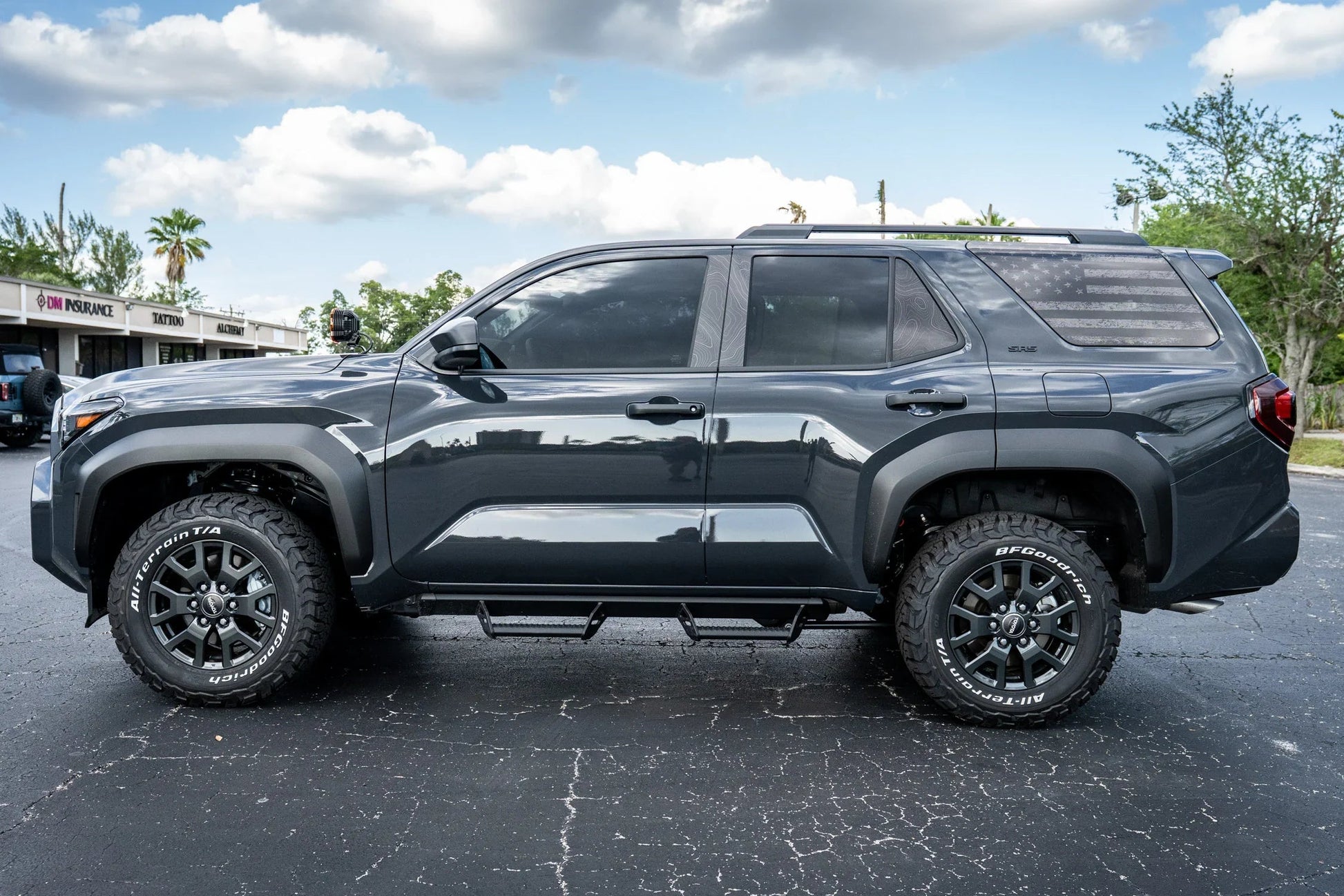 Topographic Rear Vent Window Overlay (Perforated) - 2025+ 4Runner - 25RUNWINPERF-RV-CG-25RUNWINPERF-RV-WH-25RUNWINPERF-RV-AG-25RUNWINPERF-RV-COOL-25RUNWINPERF-RV-DS-  DRIVEN - 4