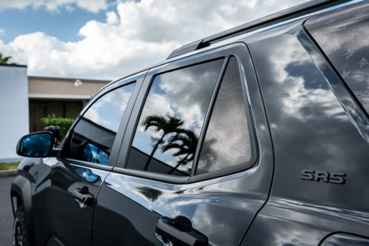 Topographic Rear Vent Window Overlay (Perforated) - 2025+ 4Runner - 25RUNWINPERF-RV-CG-25RUNWINPERF-RV-WH-25RUNWINPERF-RV-AG-25RUNWINPERF-RV-COOL-25RUNWINPERF-RV-DS-  DRIVEN - 2