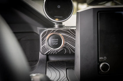 Topographic 8" Screen Push to Start Trim - 2024+ Tacoma / 2025+ 4Runner - 254RUNNER-PTS8-TP.WH-254RUNNER-PTS8-TP.JA-254RUNNER-PTS8-TP.HB-254RUNNER-PTS8-TP.VB-254RUNNER-PTS8-TP.AG-  DRIVEN - 1