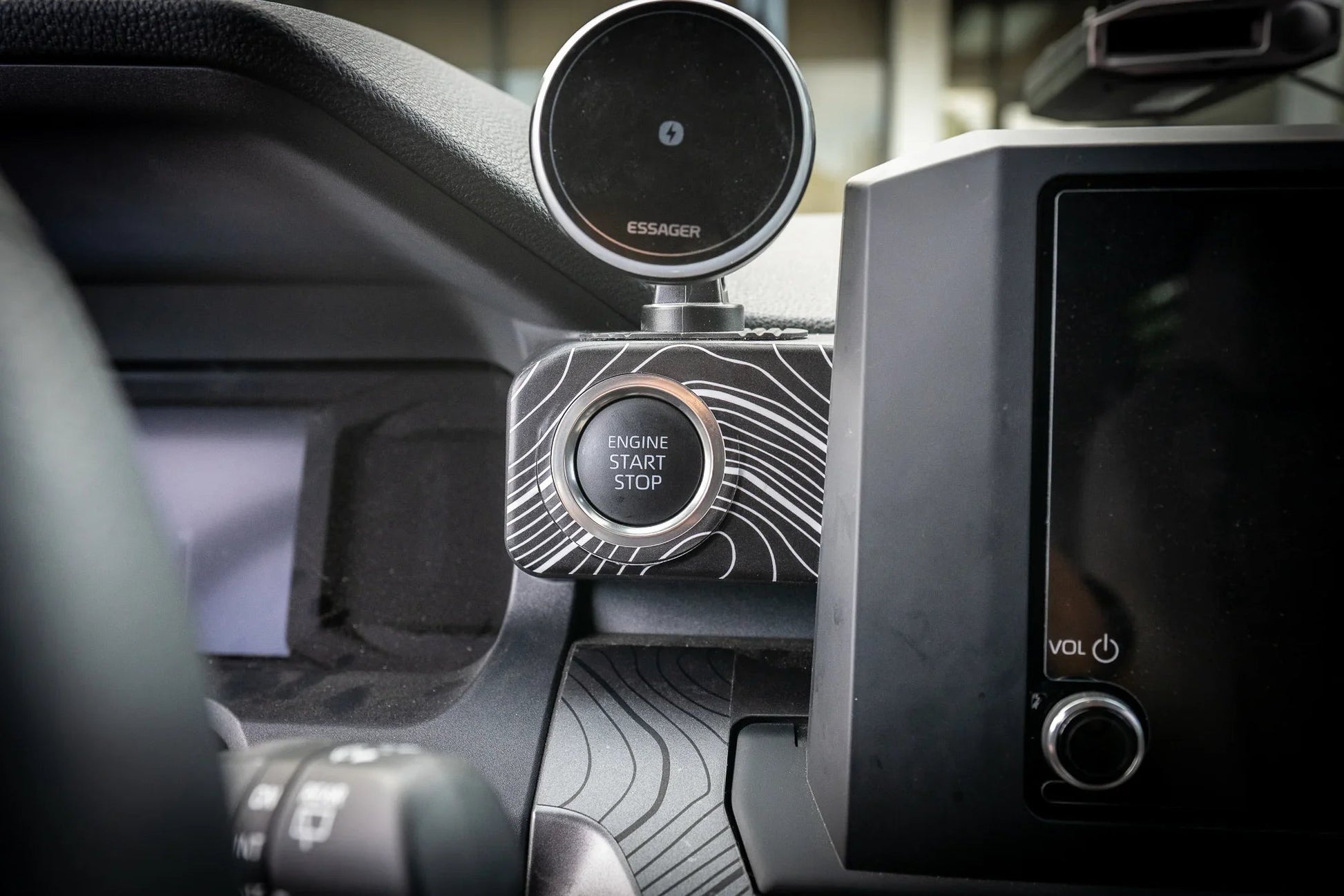 Topographic 8" Screen Push to Start Trim - 2024+ Tacoma / 2025+ 4Runner - 254RUNNER-PTS8-TP.WH-254RUNNER-PTS8-TP.JA-254RUNNER-PTS8-TP.HB-254RUNNER-PTS8-TP.VB-254RUNNER-PTS8-TP.AG-  DRIVEN - 3