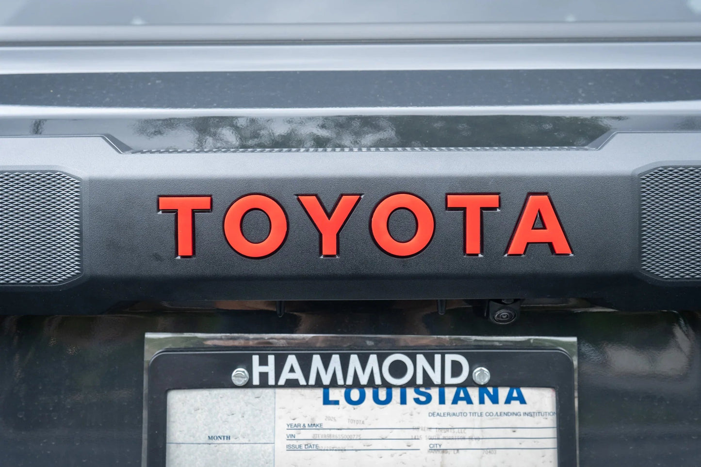 TOYOTA Rear Hatch Liftgate Acrylic Emblem Inlays - 2025+ 4Runner - 254RUNNER-RT-AC-WH-254RUNNER-RT-AC-GB-254RUNNER-RT-AC-MB-254RUNNER-RT-AC-OR-254RUNNER-RT-AC-RD-  DRIVEN - 1