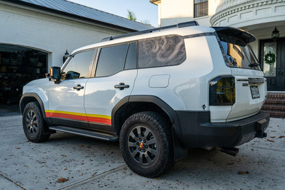 Topographic Rear Window Map Overlays V3 (Perforated) - 2024+ Land Cruiser - 24LCRWTOPOV3-HB-24LCRWTOPOV3-A51-24LCRWTOPOV3-CAR-24LCRWTOPOV3-CO-24LCRWTOPOV3-DS-  DRIVEN - 3