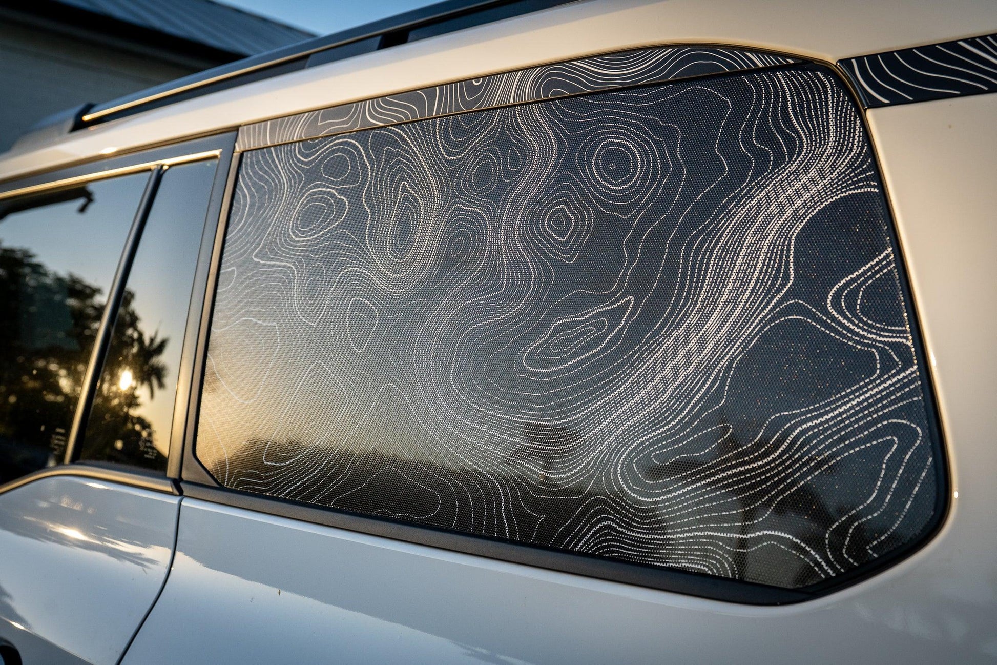 Topographic Rear Window Map Overlays V3 (Perforated) - 2024+ Land Cruiser - 24LCRWTOPOV3-HB-24LCRWTOPOV3-A51-24LCRWTOPOV3-CAR-24LCRWTOPOV3-CO-24LCRWTOPOV3-DS-  DRIVEN - 1