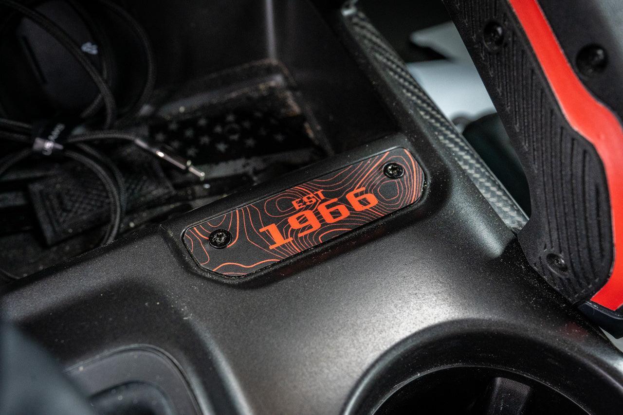 1966 Topographic Shifter Plate (Printed Series + Acrylic) - 2021+ Bronco - 21BRNAUTOSHIFT-TPAMBL-21BRNAUTOSHIFT-TPA51L-21BRNAUTOSHIFT-TPAZL-21BRNAUTOSHIFT-TPCGL-21BRNAUTOSHIFT-TPCBNL-  DRIVEN - 2