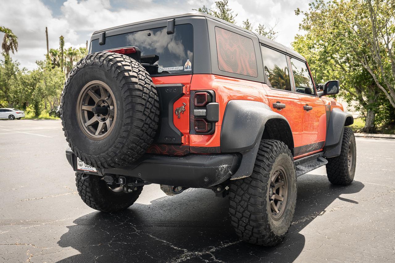 Safari Topo Middle Tailgate Overlays - 2021+ Bronco - 21BRNSAFDRLWR-TOPOCLST-21BRNSAFDRLWR-MB-  DRIVEN - 4