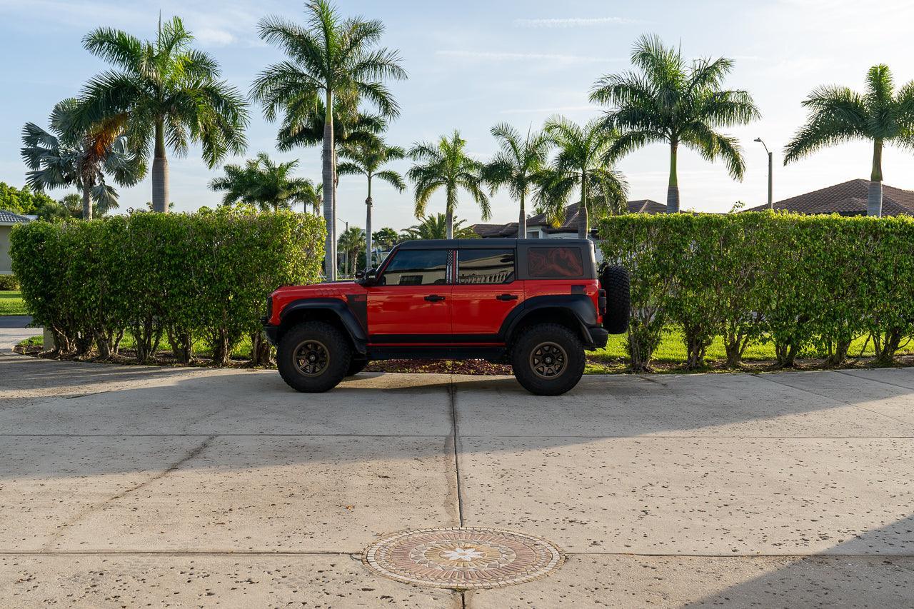 Printed Series Stealth Topo Fuel Door Overlay - 2021+ Bronco - 21BRONCOPRFUEL24-GEN-21BRONCOPRFUELRAP-GEN-21BRONCOPRFUEL24-GENBO-  DRIVEN - 7