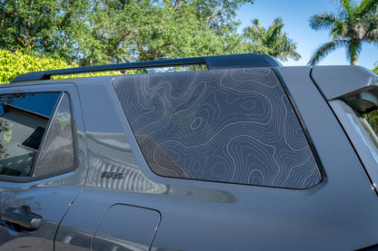 Topographic Rear Window Map Overlays V3 (Perforated) - 2025+ 4Runner