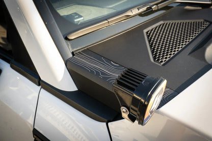 Topographic Outer Hood Trim Overlay (Top) - 2024+ Land Cruiser - 24LC250HOODOUTTOP-WH-24LC250HOODOUTTOP-ARG-24LC250HOODOUTTOP-CBNG-24LC250HOODOUTTOP-CG-24LC250HOODOUTTOP-DS-  DRIVEN - 1