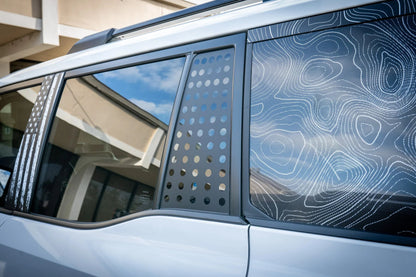 Vent Window Overlay with Holes - 2024+ Land Cruiser / GX 550 - 24LCVENTWINDHOLE-  DRIVEN - 5