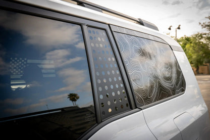 Vent Window Overlay with Holes - 2024+ Land Cruiser / GX 550 - 24LCVENTWINDHOLE-  DRIVEN - 2