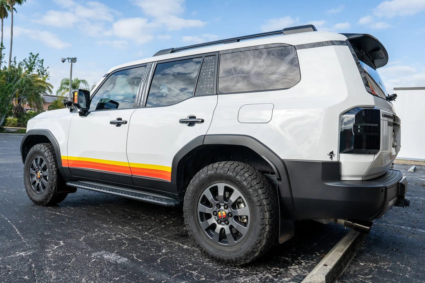 Vent Window Overlay with Holes - 2024+ Land Cruiser / GX 550 - 24LCVENTWINDHOLE-  DRIVEN - 4