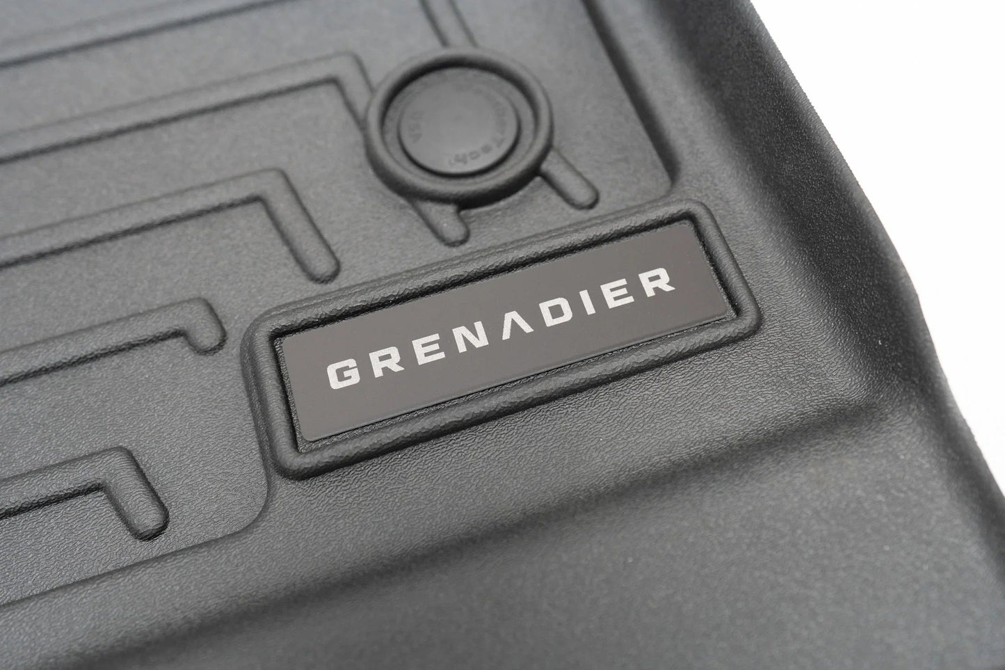 Grenadier Floor Mat Logo Insert (Etched Acrylic) - Universal - sku-51729148772671-UNIVERSALWT-GRENADIER-SI-UNIVERSALWT-GRENADIER-BK-UNIVERSALWT-GRENADIER-RD-  DRIVEN - 4