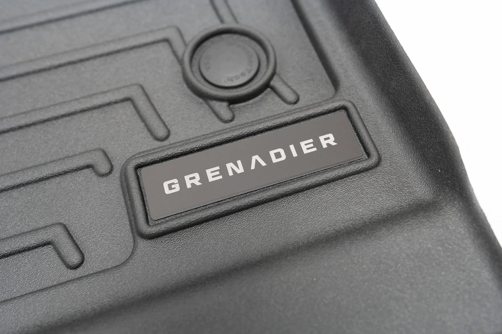 Grenadier Floor Mat Logo Insert (Etched Acrylic) - Universal - sku-51729148772671-UNIVERSALWT-GRENADIER-SI-UNIVERSALWT-GRENADIER-BK-UNIVERSALWT-GRENADIER-RD-  DRIVEN - 4