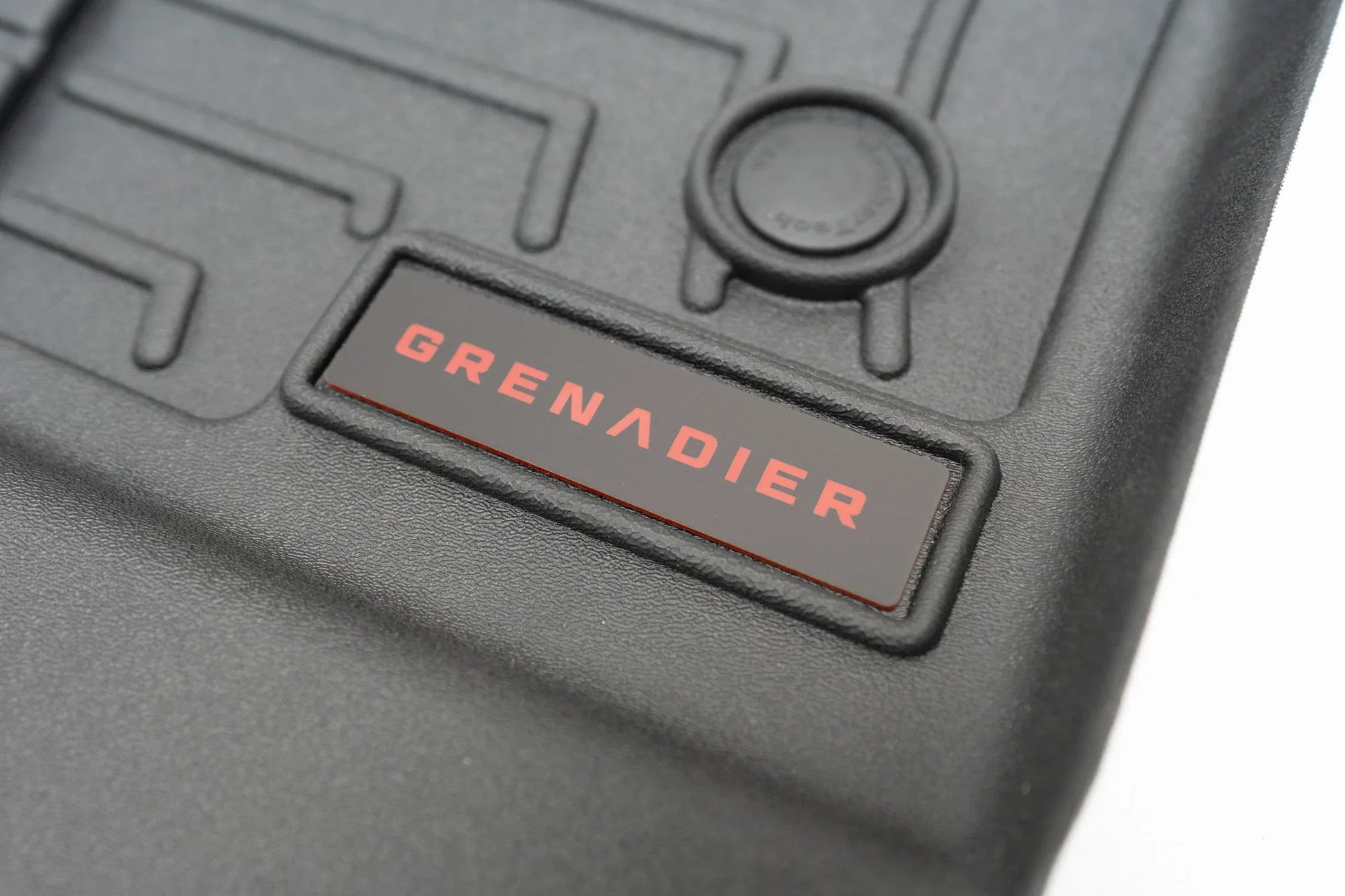 "Grenadier" Weathertech Floor Mat Logo (Etched Acrylic) - Universal - UNIVERSALWT-GRENADIER-SI-UNIVERSALWT-GRENADIER-BK-UNIVERSALWT-GRENADIER-RD-  DRIVEN - 4