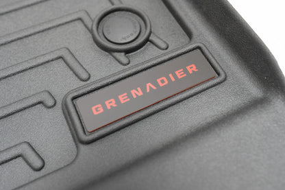 "Grenadier" Weathertech Floor Mat Logo (Etched Acrylic) - Universal - UNIVERSALWT-GRENADIER-SI-UNIVERSALWT-GRENADIER-BK-UNIVERSALWT-GRENADIER-RD-  DRIVEN - 3
