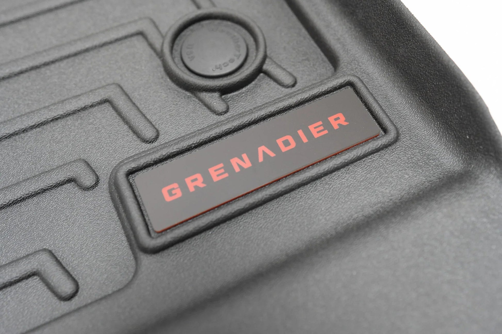 Grenadier Floor Mat Logo Insert (Etched Acrylic) - Universal - sku-51729148772671-UNIVERSALWT-GRENADIER-SI-UNIVERSALWT-GRENADIER-BK-UNIVERSALWT-GRENADIER-RD-  DRIVEN - 5