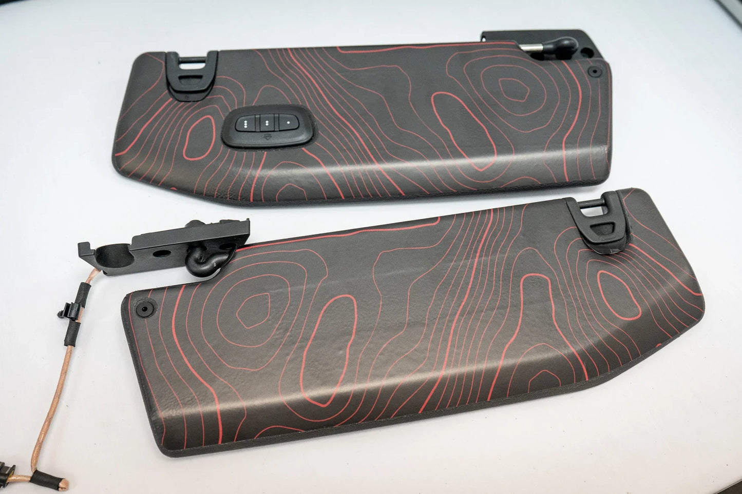 Topographic Map Sun Visor Overlays - 2018+ Jeep Wrangler JL / Jeep Gladiator JT - JLVISORFULLTP-RRNHL-JLVISORFULLTP-RRHL-JLVISORFULLTP-DDSNHL-JLVISORFULLTP-DDSHL-JLVISORFULLTP-SBNHL-  DRIVEN - 5