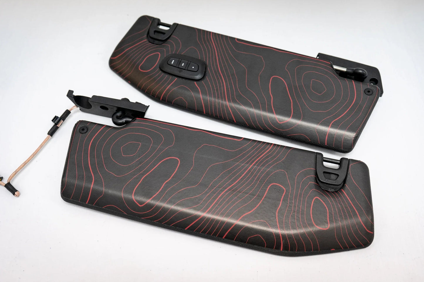 Topographic Map Sun Visor Overlays - 2018+ Jeep Wrangler JL / Jeep Gladiator JT - JLVISORFULLTP-RRNHL-JLVISORFULLTP-RRHL-JLVISORFULLTP-DDSNHL-JLVISORFULLTP-DDSHL-JLVISORFULLTP-SBNHL-  DRIVEN - 1