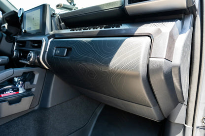 Topographic Glove Box Protection - 2024+ Tacoma / 2025+ 4Runner - 254RUNNER-GLOVE-TP.WH-254RUNNER-GLOVE-TP.JA-254RUNNER-GLOVE-TP.HB-254RUNNER-GLOVE-TP.VB-254RUNNER-GLOVE-TP.AG-  DRIVEN - 3