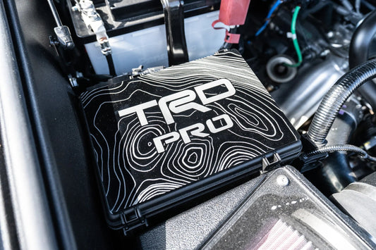 TRD Pro Special Edition Passenger Side Fuse Box Acrylic Plate - 2024+ Tacoma / 2025+ 4Runner - 254R-PSFB.TRDP-  DRIVEN - 2
