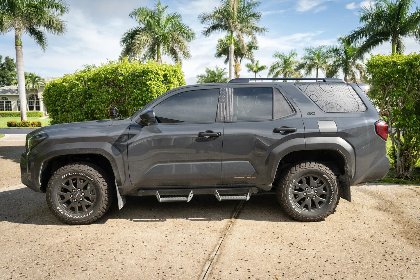 American Flag B Pillar Overlays - 2024+ Tacoma Double Cab / 2025+ 4Runner - 24TACOBPILLAR-FLBW-24TACOBPILLAR-FLCGY-24TACOBPILLAR-FLTRL-24TACOBPILLAR-FLTBL-24TACOBPILLAR-FLTGL-  DRIVEN - 5