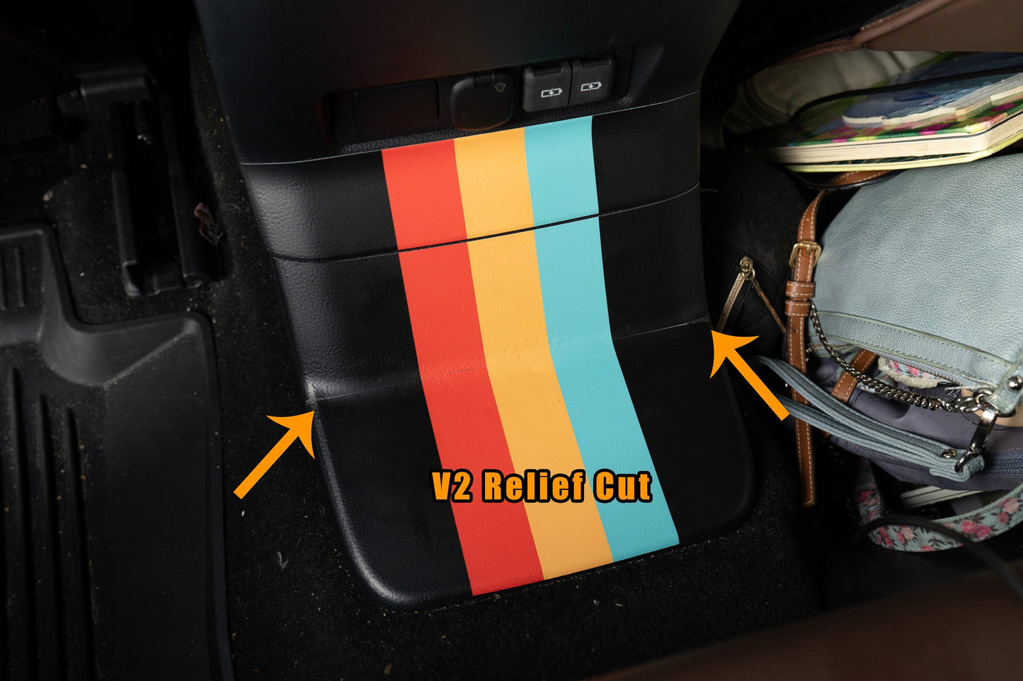 Heritage Rear Center Console Panel Protection - 2024+ Land Cruiser - 24LC250-RC.TRIO-24LC250-RC.TRISURF-  DRIVEN - 3