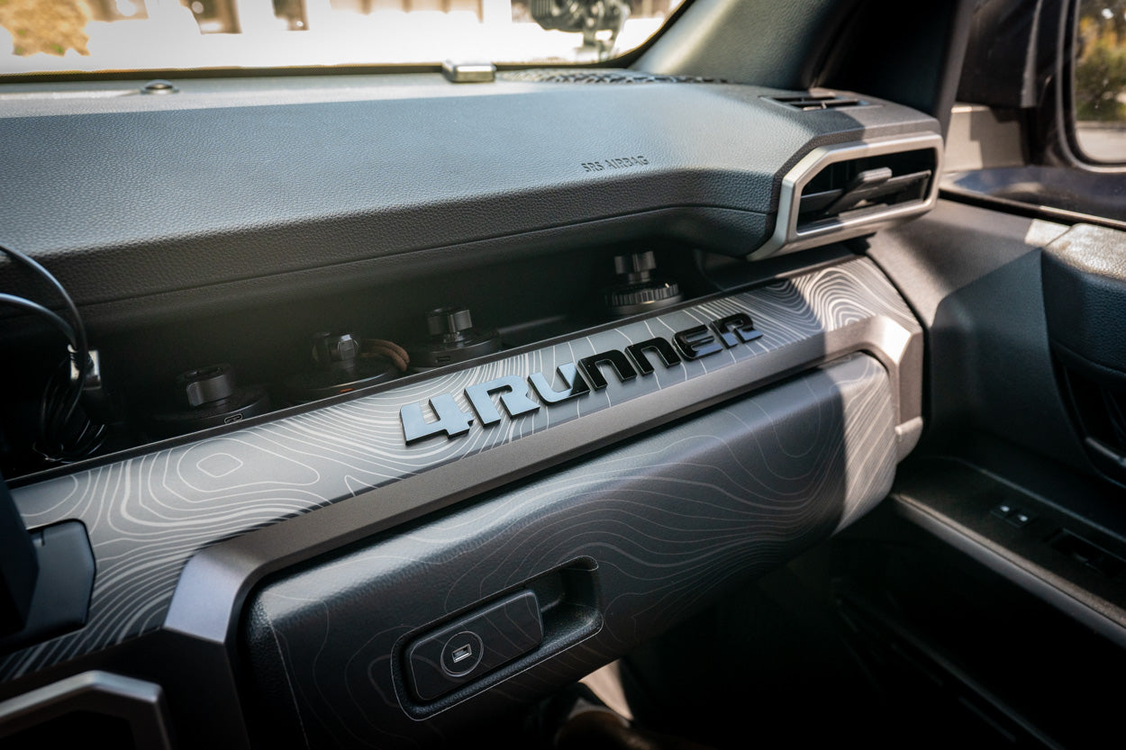 Full Width Topographic Dash Wrap - 2025+ 4Runner - 254RUNNER-SB-TP.WH-sku-51514452869439-sku-51514452902207-sku-51514452934975-sku-51514452967743-  DRIVEN - 1