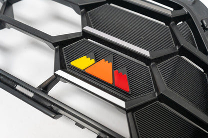 StickerFab Tri Color TRD Style Grille Emblem Version 2- 2024+ Tacoma / 2025+ 4Runner - 254SR5TRIBAR-ORANGE-254SR5TRIBAR-ORANGETP-sku-51541991063871-254SR5TRIBAR-SURFTP-  DRIVEN - 3