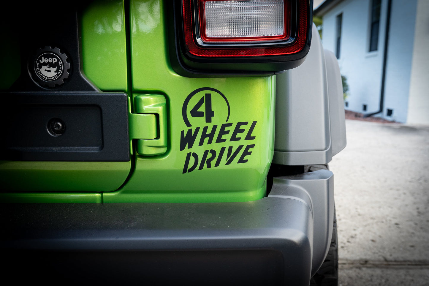 4 Wheel Drive Decal fits Jeep Wrangler / Gladiator / Willys - WILLYSMB-WILLYSGB-WILLYSHB-WILLYSHY-WILLYSOR-  DRIVEN - 1