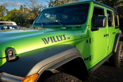 XR Stencil Style Hood Decals - 2022+ Wrangler Willys Xtreme Recon - 22JLSTENCILXR-  DRIVEN - 2
