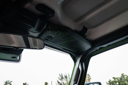 Topographic Map Sun Visor Overlays - 2018+ Jeep Wrangler JL / Jeep Gladiator JT - JLVISORFULLTP-RRNHL-JLVISORFULLTP-RRHL-JLVISORFULLTP-DDSNHL-JLVISORFULLTP-DDSHL-JLVISORFULLTP-SBNHL-  DRIVEN - 10