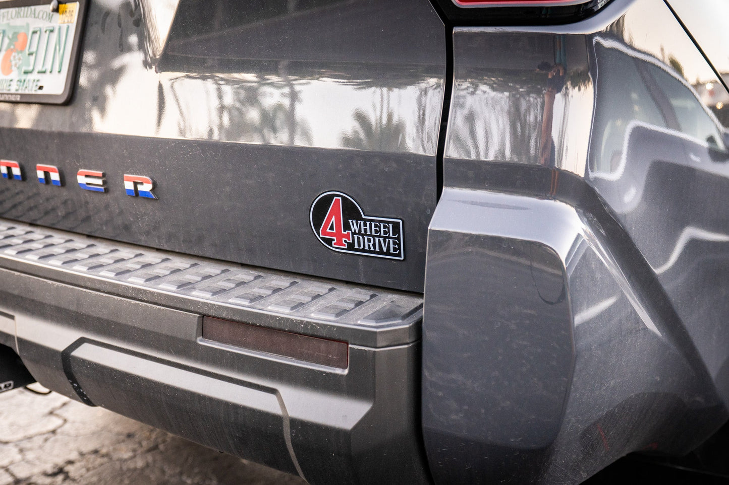 Retro 4 Wheel Drive Full Color Acrylic Emblem - 2024+ Land Cruiser / GX 550 / Tacoma / 2025+ 4Runner - 24LC250-RET4WDFC-  DRIVEN - 3