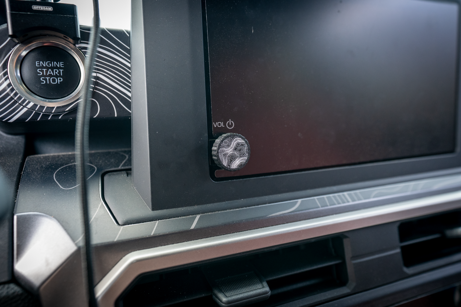 Custom Radio Knob - 2024+ Tacoma 8" / Land Cruiser / 2025+ 4Runner 8" - sfbTOY8IN-TP-sfbTOY8IN-BUC-sfbTOY8IN-OUC-sfbTOY8IN-RUC-sfbTOY8IN-BLUC-  DRIVEN - 2