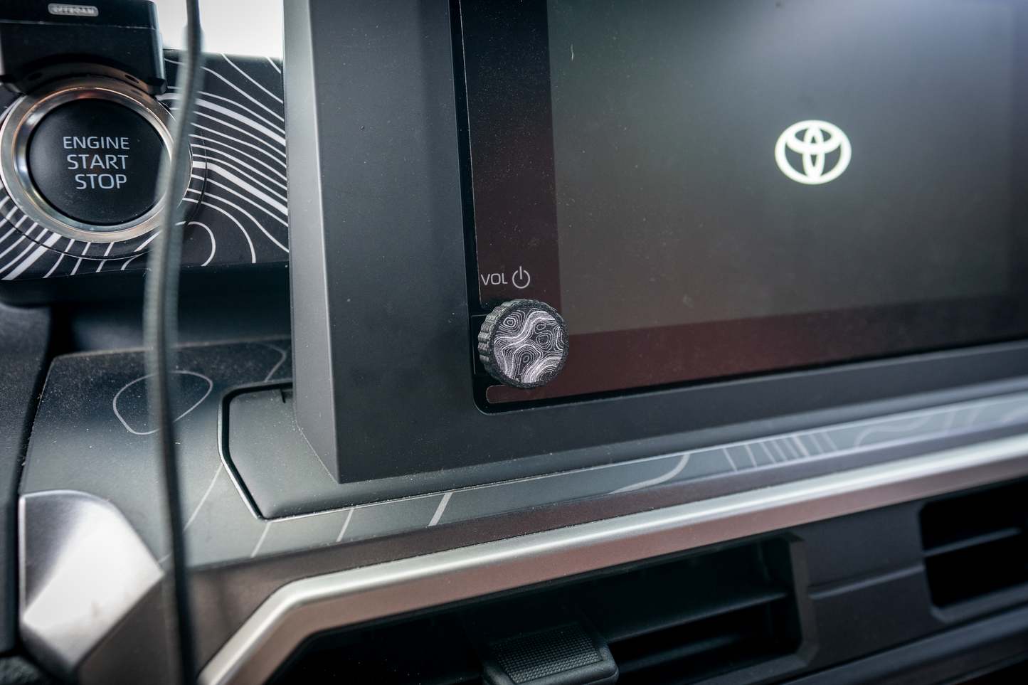 Custom Radio Knob - 2024+ Tacoma 8" / Land Cruiser / 2025+ 4Runner 8" - sfbTOY8IN-TP-sfbTOY8IN-BUC-sfbTOY8IN-OUC-sfbTOY8IN-RUC-sfbTOY8IN-BLUC-  DRIVEN - 3