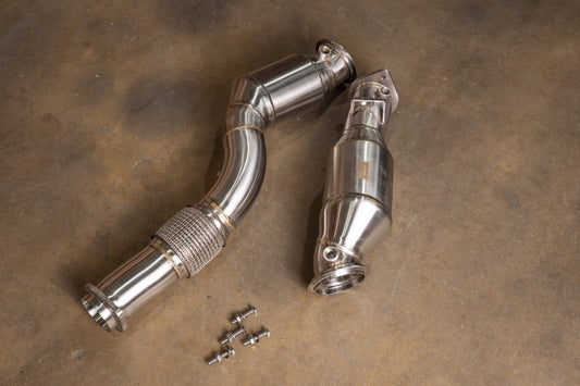 BMW G80/G82/G83/G87 M2 / M3 / M4 400 Cell Catted Downpipes - BMW.G8X.M2.M3.M4.FF.400C.BR-  DRIVEN - 1