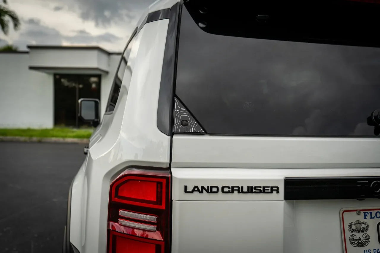 Topo Rear Glass Button Trim Overlay - 2024+ Land Cruiser / GX 550 - LC250TRI-HB-LC250TRI-A51-LC250TRI-CG-LC250TRI-CY-LC250TRI-DS-  DRIVEN - 5