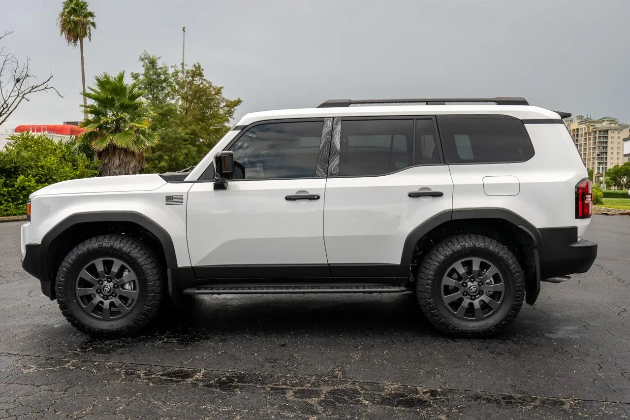Topographic B Pillar Overlays - 2024+ Land Cruiser / GX 550 - 24LC250BPILLAR-WH-24LC250BPILLAR-ARG-24LC250BPILLAR-CBNG-24LC250BPILLAR-CG-24LC250BPILLAR-DS-  DRIVEN - 3