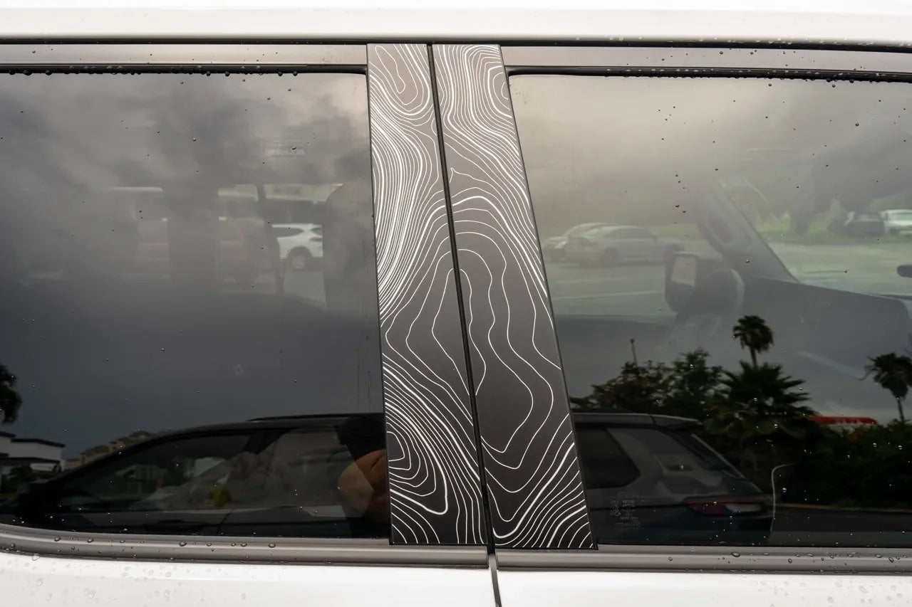 Topographic B Pillar Overlays - 2024+ Land Cruiser / GX 550 - 24LC250BPILLAR-WH-24LC250BPILLAR-ARG-24LC250BPILLAR-CBNG-24LC250BPILLAR-CG-24LC250BPILLAR-DS-  DRIVEN - 8