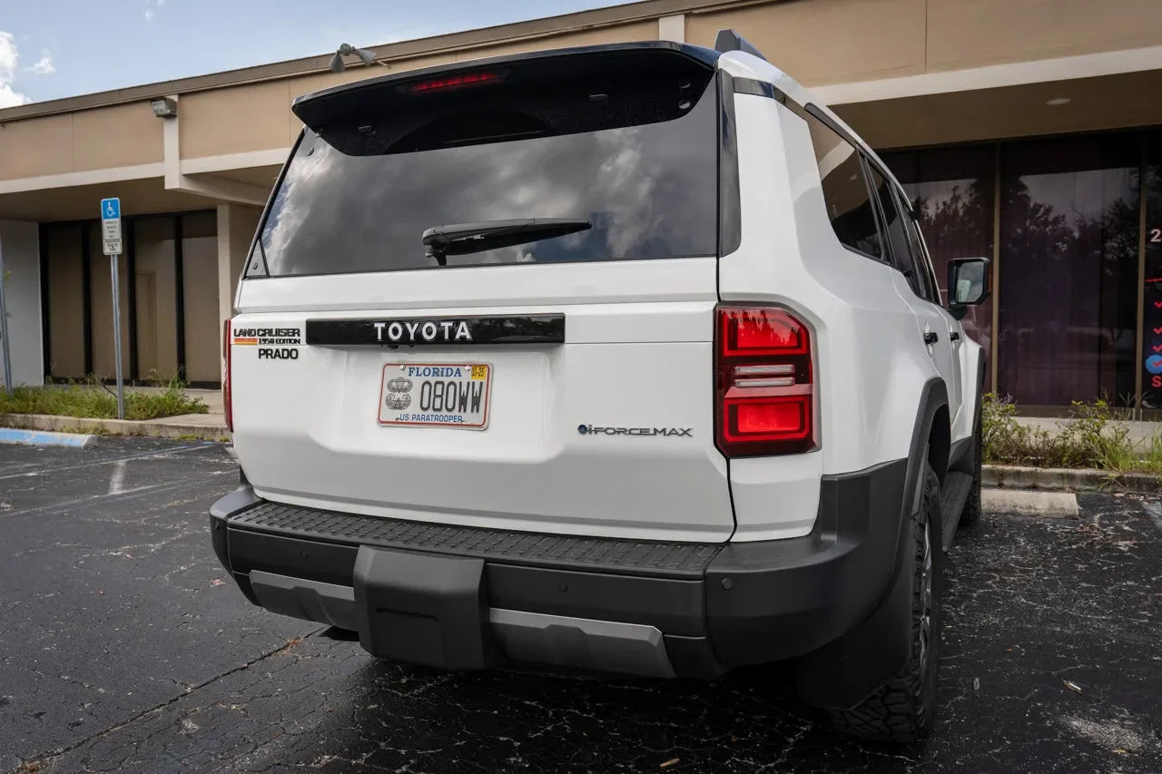 "TOYOTA" Rear Tailgate Emblem Overlays - 2024+ Land Cruiser - 24LC250-RT-TOYOTA-WH-24LC250-RT-TOYOTA-MB-24LC250-RT-TOYOTA-GB-24LC250-RT-TOYOTA-BL-24LC250-RT-TOYOTA-GR-  DRIVEN - 6