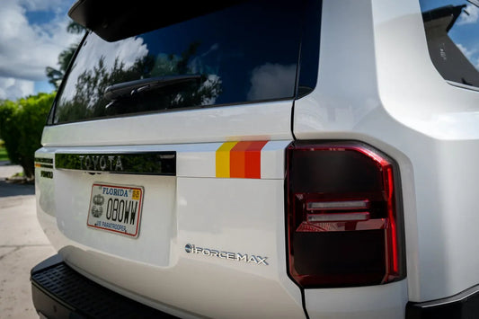 Heritage Retro TRD Style Tailgate Stripes - 2024+ Land Cruiser - 24LANDCRUISERTLG-TRD-M-24LANDCRUISERTLG-TRD-G-  DRIVEN - 1