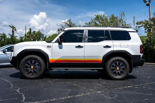 OEM Wheel Cap Overlays - 2024+ Land Cruiser / Tacoma / 2025+ 4Runner - 24LANDCRUISERWC-TYHER-24LANDCRUISERWC-WHBKM-24LANDCRUISERWC-BKM-  DRIVEN - 2