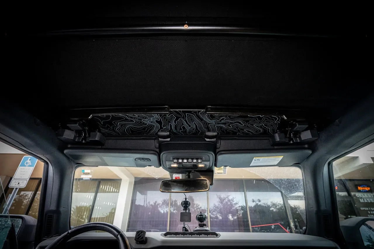 Topo Soft Top Bronco Panel Overlay - 2021+ Bronco Factory Soft Top - 21BRNSFTTOPPANEL-TPAMBL-21BRNSFTTOPPANEL-TPA51L-21BRNSFTTOPPANEL-TPAZL-21BRNSFTTOPPANEL-TPCGL-21BRNSFTTOPPANEL-TPCBNL-  DRIVEN - 9