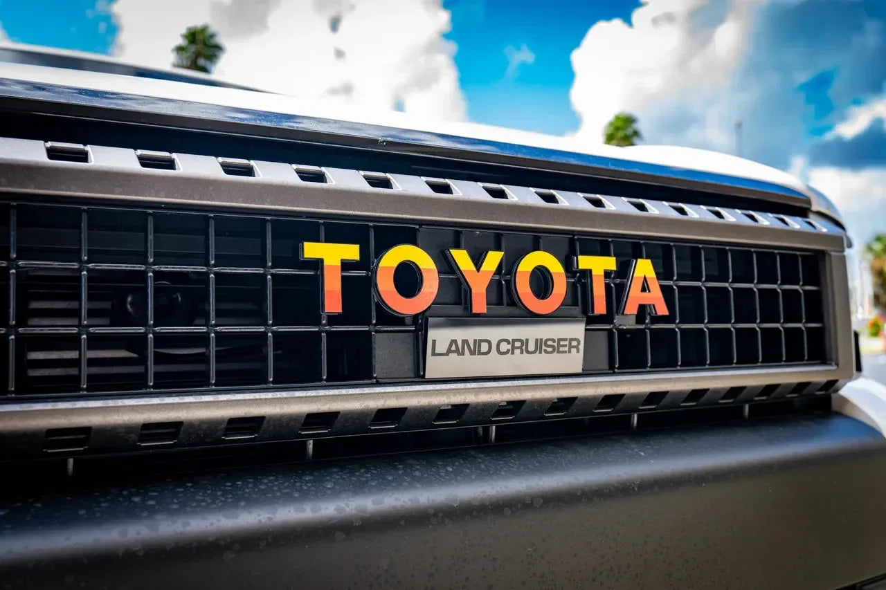 TOYOTA Front Grille Emblem Kit - 2024+ Land Cruiser / 07-14 FJ Cruiser - 24LC250-FG-TOYOTA-WH-24LC250-FG-TOYOTA-GB-24LC250-FG-TOYOTA-MB-24LC250-FG-TOYOTA-BL-24LC250-FG-TOYOTA-GR-  DRIVEN - 4