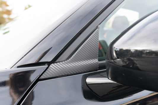 3D Carbon A Pillar Triangle Overlays - 2023+ Integra / 2022+ Civic - 23INT3DATRIANGLE-  DRIVEN - 1